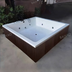 Baignoire ronde en plastique portable à capsule Jacozy <span class=keywords><strong>Spa</strong></span> pour adulte avec robinet de douche et drain et poignée - Product Image 2