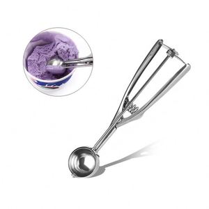Manufacturers Press and Release Meat <b>Cookies</b> Ball Metal Stainless Steel Spoon Ice Cream Scoop With Easy - Product Image 2