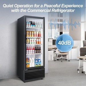Refrigerador Comercial Bajo Mostrador con Puerta de Vidrio Individual para Exhibición y Almacenamiento de Bebidas en Tiendas - Product Image 6