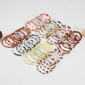 Pulseras de Cuentas a la Moda con Temática Deportiva: Béisbol, Voleibol, Fútbol, Tenis, Baloncesto, Día de Partido, Cuentas Elásticas, Hechas en China - Product Image 2