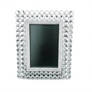 Elegante Marco de Fotos de Cristal con Diamantes, Marco Decorativo de Vidrio para Exhibición en Mesa, Decoración para el Hogar y Bodas - Product Image 1