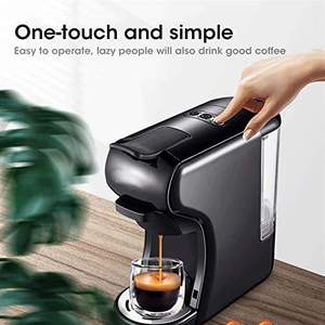 Machine à café à capsules électrique portable LEXIA avec pompe 19 bars, réservoir d'eau de 0,6 L, puissance de 1450 W pour usage commercial et domestique - Product Image 2