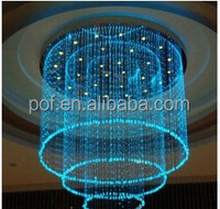Lámpara de araña para exteriores, luces led de colores, iluminación de techo, estrellas, fibra óptica, resistente al agua