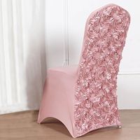 Housses de chaise en spandex à rosettes en gros, housses de chaise de banquet en polyester pour mariage, hôtel, événement