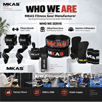 Ceinture de musculation antidérapante MKAS pour la gymnastique, avec support de genou et sangles de poignet pour l'haltérophilie