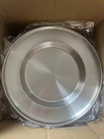 Plateau commercial en acier inoxydable de 23cm 304 assiette de camping et de restaurant de qualité alimentaire