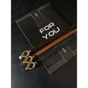 Cinturón de Cuero Genuino con Hebilla de Serpiente para Mujer, de Piel de Vaca, Duradero, de Color Sólido, para Vestidos, Chaquetas y Pantalones - Product Image 3