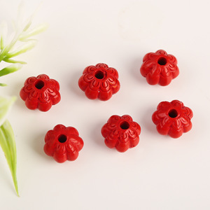 Red Flower Shape <b>Spacer</b> Beads For DIY Jewelry Making Accessories 10mm - Product Image 3