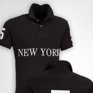 <span class=keywords><strong>Polo</strong></span> de hombre casual para oficina, 100% algodón, de secado rápido, manga corta, con logo bordado/botones, estampado urbano, para <span class=keywords><strong>golf</strong></span> - Product Image 1