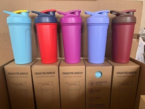 Custom Logo 24oz <strong>Protein</strong> <strong>Shakes</strong> Blender <strong>Bottle</strong> Insulated 304 Stainless Steel Sport Hydration Shaker <strong>Bottle</strong> with Wire Whisk - Product Image 6