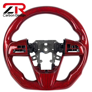 Accesorios Interiores para Automóviles, Volante Deportivo de Fibra de Carbono Rojo para Mazda Speed 3 6 CX-5 CX-7 RX-8 CX30 2008-2020 - Product Image 1