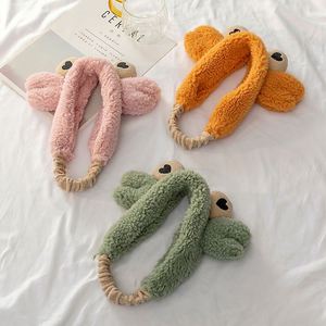 Little Crab Face-washing Fabric <b>Headband</b> <b>Cute</b> Cartoon Hair Tie Women Korean-style Minimalist Girly Headwrap Sweet Playful Look - Product Image 3