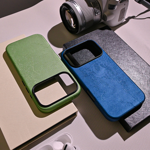 เคสโทรศัพท์หนังลูกพลัมทำจากผ้ามัสลินผ้าไหมโบราณ8สีสำหรับ iPhone 13 14 15 16 17 Pro Max PLUS - Product Image 2