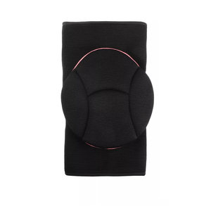 Genouillères noires en tricot avec bordure rose, respirantes, offrant un soutien protecteur, unisexe, pour le volley-ball, le basketball et les sports - Product Image 3