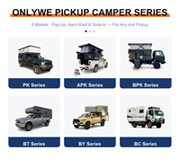 ONLYWE Camping-car pour benne de pick-up, à coque rigide en aluminium, escabeaux amovibles, pour camping de week-end, RV coulissant, fournisseur en gros, export