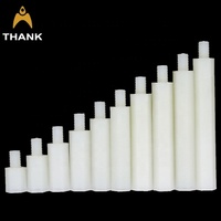 Entretoises hexagonales blanches en nylon M2 M3 M4, filetées mâle-femelle, en plastique, pour isolation de cartes PCB, avec vis et écrous