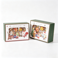 Boîte d'emballage cadeau de Noël vide pour biscuits, bonbons, flocons de neige, nougats, biscuits, boîte à dragées pour mariage et fête