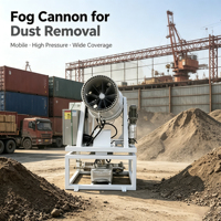 Canon à brouillard anti-corrosion de 60 m, rotation à 360 degrés, équipement de réduction de la poussière pour usine de traitement des minerais