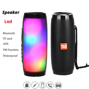 TG157แบบพกพากลางแจ้งไร้สายบลูทูธลำโพงเสียงรอบทิศทาง3D พร้อมไฟ LED สีอารมณ์สำหรับตั้งแคมป์ - Product Image 6