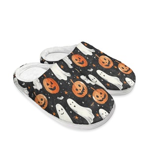 Halloween Noël Hiver Maison Doux Chaud Logo Personnalisé Pleine Impression Motif Personnalisé Coton Pantoufles Glisser Sandales Pour Femmes Hommes - Product Image 2