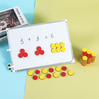 Jetons de tri ronds double face bicolores en EVA durable pour activités mathématiques scolaires