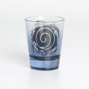Logotipo personalizado copo de uísque vinho blanks sublimação espresso vidros de tiro de vidro