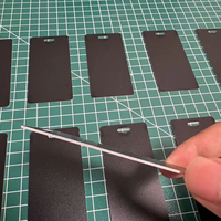 Vente en gros de cartes de visite modernes personnalisées vierges 85*54mm, plaque signalétique en aluminium anodisé avec logo personnalisé en couleur pour gravure laser