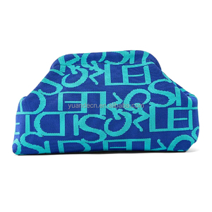 Nouvelle Pochette Tricotée Personnalisée pour Femme, Motif Nuages Variés, Chic et Tendance, Sac Tricoté - Product Image 1