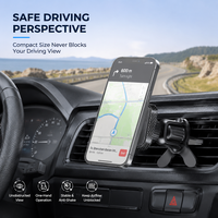 Support magnétique de téléphone pour voiture à fixation sur grille d'aération, 6 aimants, panneau à logo rayé inclinable, durable, rotation à 360°, base sécurisée, plaque métallique