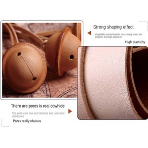 Cuir naturel tanné végétallement, cuir de vachette première couche brute, matériau anti-boulochage pour chaussures, pour le <span class=keywords><strong>bricolage</strong></span> et la fabrication artisanale - Product Image 5