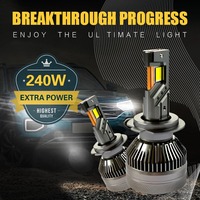 Ampoules de phare LED haute performance 400W 50000LM H4 H7 H11 HB3 HB4, système d'éclairage automobile haute puissance, phare de voiture avec puce 3570