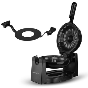 Ackiliss 21cm đường kính 1800W xoay Nhà Bên văn phòng sử dụng Belgian Waffle Bát Maker bánh muffin Waffle cup Maker - Product Image 3