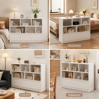 Armoire de rangement commerciale moderne et minimaliste en contreplaqué, réglable en hauteur, avec tiroirs verrouillables, multifonctionnelle pour l'école, la maison et le bureau