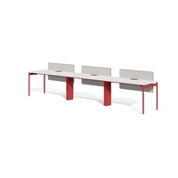 Marco de aluminio moderno Modular Oficina Cubículo Partición Escritorio Oficina Estaciones de trabajo estándar Mesa de computadora