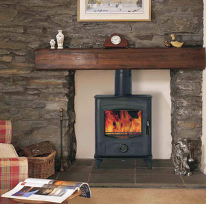 Cheminée à bois autonome en fonte GR908, 8KW, à combustion propre, certifiée DefraEcoDesign, pour salon de villa - Product Image 2