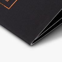 Service d'impression de brochures pliées en trois parties avec estampage or de haute qualité, dépliants promotionnels pour les menus de restaurants, bars et pubs