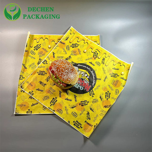 Pe Paper Material Waxed Tray Recyclable Burger Basket Liner