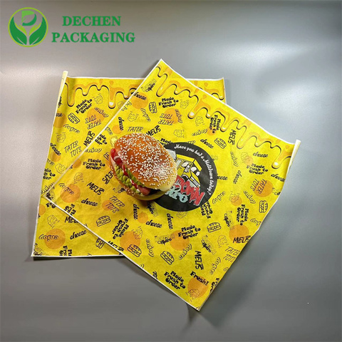 Pe Paper Material Waxed Tray Recyclable Burger Basket Liner
