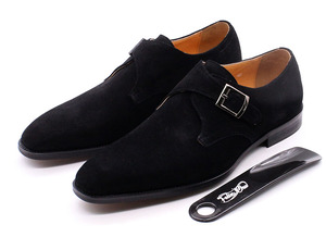 2020 Autumn Cow <strong>Suede</strong> Leather Men <strong>Shoes</strong> <strong>Oxford</strong> Brown Casual Classic Monk Buckle Strap Dress <strong>Shoes</strong> for Male Footwear - Product Image 5