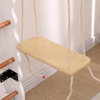 Ensemble de barres murales multifonctionnelles 6 en 1 pour enfants avec balançoires, structure d'escalade en bois, support mural pour outils d'intérieur