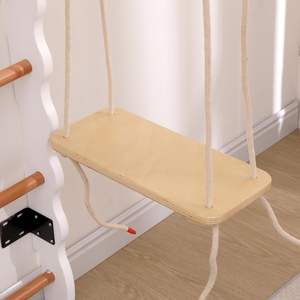 Ensemble de barres murales multifonctionnelles 6 en 1 pour enfants avec balançoires, structure d'escalade en bois, support mural pour outils d'intérieur - Product Image 6