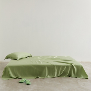 Ensemble de draps plats en fibre de lyocell 100% solide pour l'été, utilisation hôtelière, certifié OEKO-TEX, écologique, 300TC, taille super king 245x270cm - Product Image 3