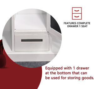 خزانة فولاذية بباب منزلق 3 أبواب مع درج مرآة مقاومة للرطوبة حديثة قابلة للطي للاستخدام في غرف النوم والفنادق والمدارس - Product Image 4