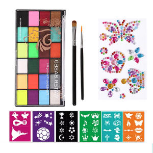 Set de <span class=keywords><strong>peinture</strong></span> à la <span class=keywords><strong>gouache</strong></span> 24 couleurs <span class=keywords><strong>Peinture</strong></span> pour le <span class=keywords><strong>visage</strong></span> et le corps à base d'eau pour enfants Utilisation facile et lavage rapide - Product Image 6