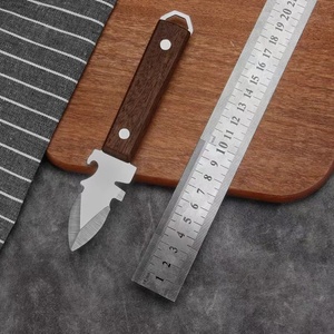 Cuchillo de ostra multifuncional de acero inoxidable al por mayor con mango de madera para barbacoa al aire libre herramienta de cocina - Product Image 4