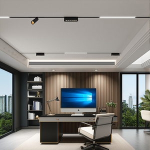 Modular Thiết Kế Bề Mặt Gắn Có Thể Điều Chỉnh Nhôm Đường Sắt Hệ Thống Theo Dõi Đèn Mỏng Tuyến Tính Từ Theo Dõi Ánh Sáng - Product Image 1