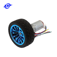 XYT JGA25-370 encodeur 25mm 6v 12v 24v Robot voiture 13 pièces Kit ensemble 65mm pneu roue moteur à engrenages cc avec encodeur pour châssis de voiture intelligente