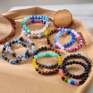 Atraer la riqueza buena <span class=keywords><strong>suerte</strong></span> moda 8mm pulsera de cuentas de piedra Natural para Mujeres Hombres amor amistad pulseras joyería regalos de fiesta - Product Image 4
