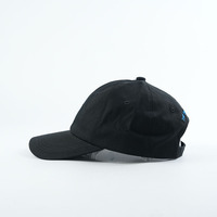 Gorra de Béisbol Unisex de Alta Calidad, 6 Paneles, Tela de Algodón, Estilo Dad Hat, Azul, Logotipo Bordado Plano, Estilo Informal para Exteriores, Gorras Suaves