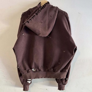 Sudadera con capucha unisex de peso pesado, estilo vintage desgastado, con efecto descolorido por el sol, grunge, con borde sin rematar, estampado de otoño, streetwear personalizado por el fabricante - Product Image 5